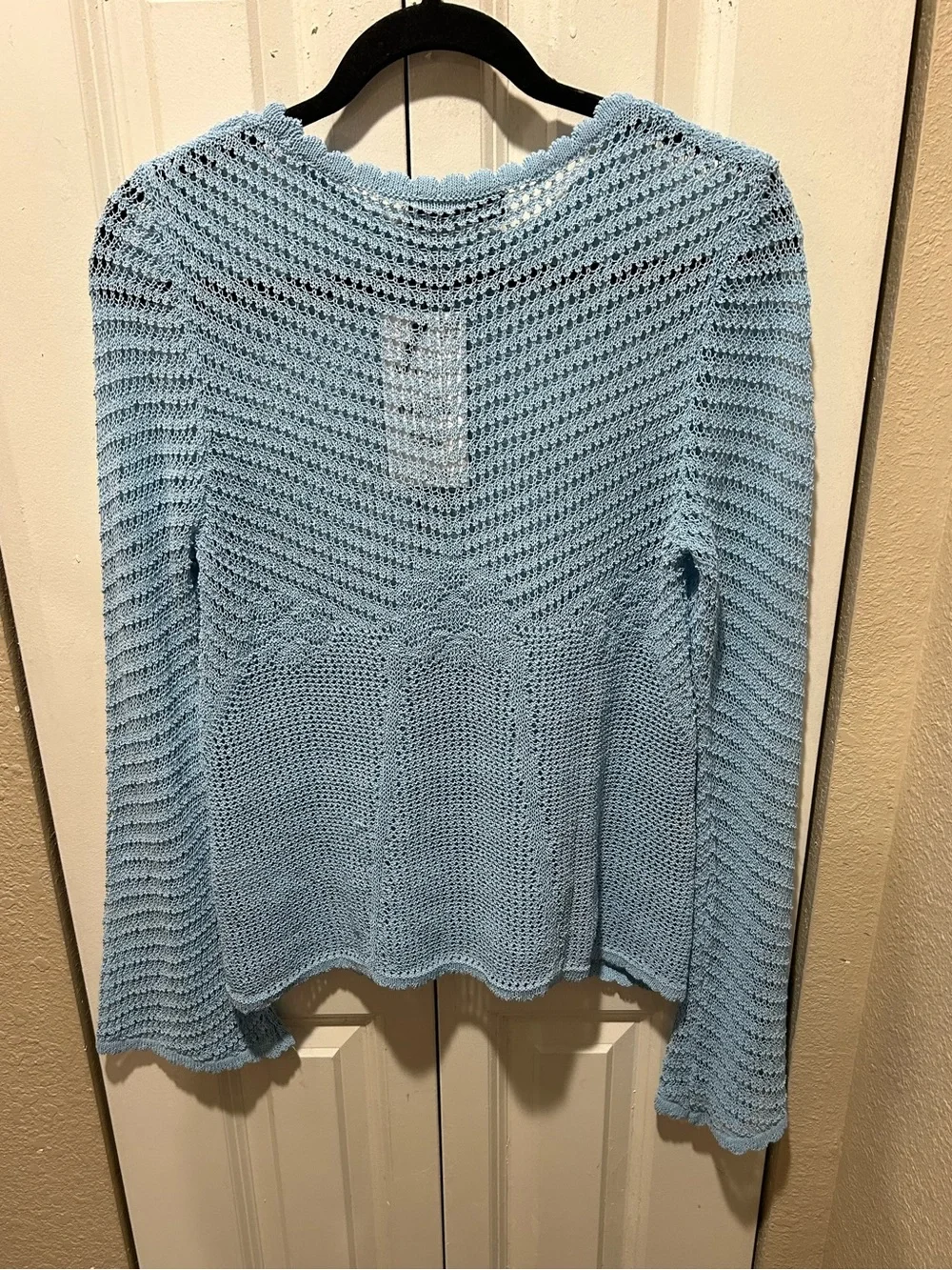 NWT Zara Knit Flared Sleeve Jumper Blue , size M